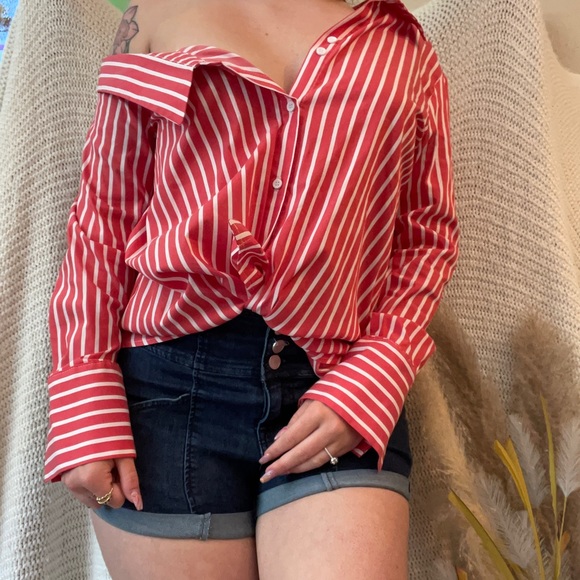 Asymmetrical striped neckline top from Topshop - Picture 4 of 6